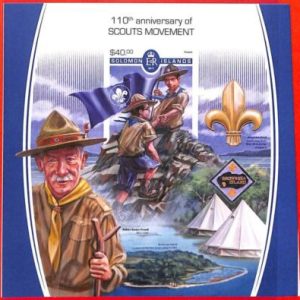 A4899 - SOLOMON ISLANDS - ERROR IMPERF, Souvenir s: 2017 Boy Scouts Baden-Powell