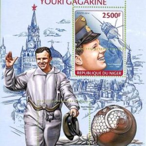 A8409 - NIGER - ERROR MISPERF  Stamp Sheet - 2014 Space Youri Gagarine