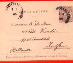 aa1111 - MONACO - Postal History -  STATIONERY LETTER CARD to NETHERLANDS  1906