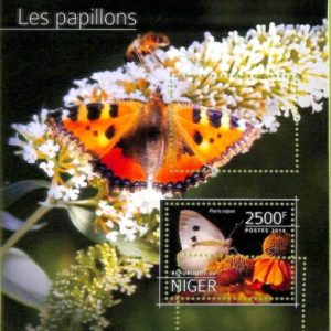 A8341 - NIGER -  ERROR MISPERF Stamp Sheet -2014 INSECTS Butterflies