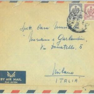 86475 - LIBYA - Postal History -   AIRMAIL Cover to ITALY  1960