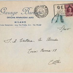 59859 - ITALY - POSTAL HISTORY: REVENUE STAMP on COVER 1949  ICECREAM Gastronomy
