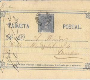 72593 - SPAIN España - POSTAL HISTORY -  STATIONERY CARD from MAHON Menorca 1876