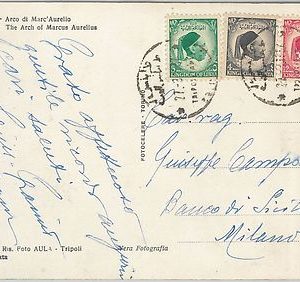 56445 -   LIBYA Libia - POSTAL HISTORY: POSTCARD to ITALY - 1954