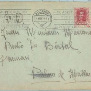 67615 - SPAIN - Postal History -  POSTCARD on COVER: Olive Oil - GASTRONOMY 1929