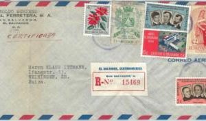 74021 - EL SALVADOR -  REGISTERED  COVER to SWITZERLAND 1962 - COFFEE