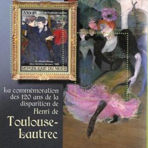 A8297 - NIGER -  ERROR MISPERF Stamp Sheet -2021 ART Henri de Toulouse-Lautrec