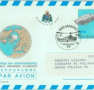 89925  - SAN MARINO - Postal History - SPECIAL AEROGRAMME : Polar AMUNDSEN 1985
