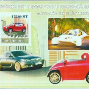 A1157 - MOZAMBIQUE, ERROR, IMPERF, Souvenir sheet: 2009, Electric cars, Renault