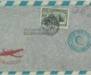 86109 - URUGUAY - POSTAL HISTORY -  AIRMAIL  COVER to ITALY 1954