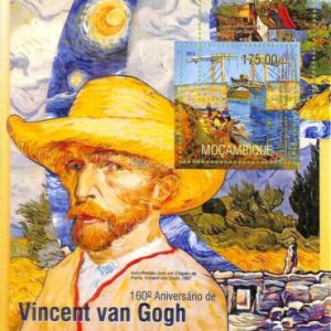 A8276a - MOCAMBIQUE - ERROR MISPERF Stamp Sheet -2013 ART Vincent van Gogh