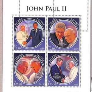 A2518 - SIERRA LEONE - ERROR: MISPERF - 2019, John Paul II, Reagan, Clinton