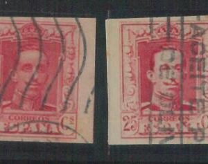 78353 -  SPAIN - STAMPS Set: EDIFIL #  317 + 317a sin dentar  Very Fine  USED