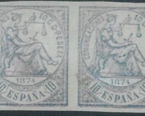 78354 -  SPAIN  -  STAMPS Set:  EDIFIL  #  145s IMPERF PAIR - new  MINT HINGED