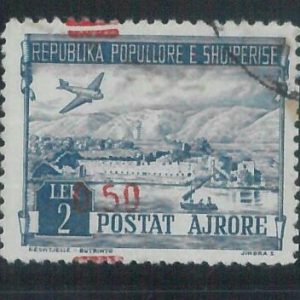 78367 -  ALBANIA - STAMPS -  MICHEL # 521  SHIFTED Overprint  - USED