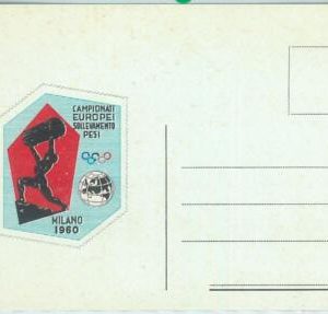 67981 - ITALY - POSTAL HISTORY -  POSTCARD: Weight Lifting 1960 Milano RARE!!