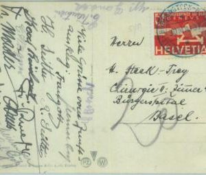 89118 - SWITZERLAND - POSTAL HISTORY -  BLUE TRAIN postmark on POSTCARD  1937