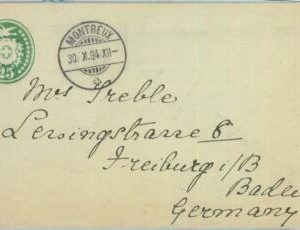 89130 - SWITZERLAND - POSTAL HISTORY - Postal STATIONERY COVER  1894 Birds DOVE