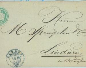 89129 - SWITZERLAND - POSTAL HISTORY - Postal STATIONERY COVER  1872 Birds DOVE