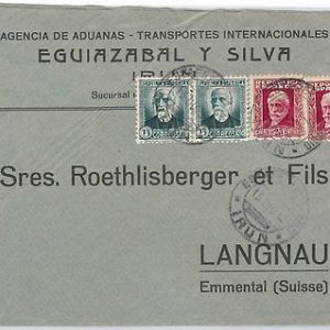 SPAIN  España - POSTAL HISTORY - COVER sobre to SWITZERLAND