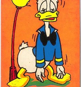 DISNEY - FRANCE -  VINTAGE  POSTCARD : DONALD DUCK ! 1970