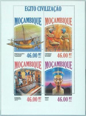 M1465 - MOZAMBIQUE - ERROR, 2013 MISSPERF SHEET: Egypt, Archaeology, History