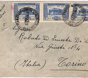 ai2732 - ARGENTINA - Postal History -  Cover to ITALY 1947