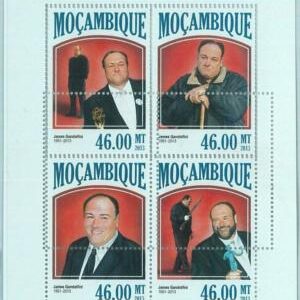 M1474 - MOZAMBIQUE - ERROR, 2013 MISSPERF SHEET: James Gandolfini, Cinema