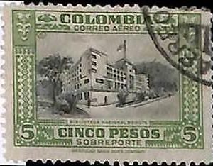 94777e  -  COLOMBIA  - STAMPS - Yvert #  AIRMAIL  140 Used
