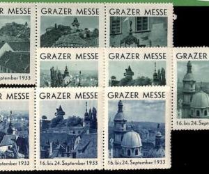 95029 - AUSTRIA - Cinderella LOT of Vintage ADVERTISING LABELS: GRAZ Messe 1933