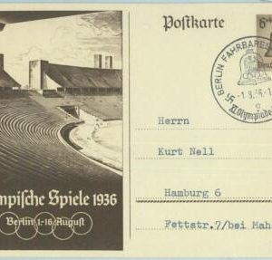68145 - GERMANY - POSTAL  STATIONERY - 1.8.1936 Olympic postmark: BERLIN c