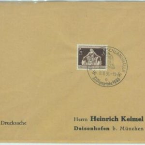 68136 - GERMANY - POSTAL HISTORY - COVER - 1936 Olympic postmark: BERLIN e