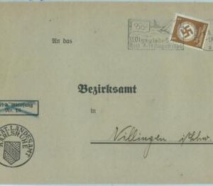 68128 - GERMANY - Postal History COVER- 1936 Olympic postmark  used DURING GAMES