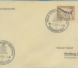 68163 - GERMANY - POSTAL HISTORY - CARD - 7.8.1936 Olympic postmark: BERLIN k