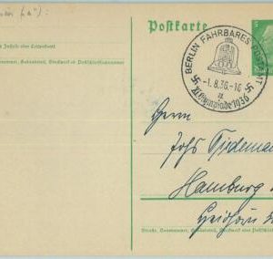 68140 - GERMANY - POSTAL  STATIONERY - 1.8.1936 Olympic postmark: BERLIN a