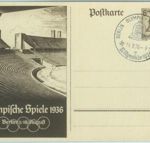 68157 - GERMANY - POSTAL  STATIONERY - 14.8.1936 Olympic postmark: BERLIN e
