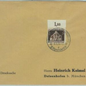 68152 - GERMANY - POSTAL HISTORY - COVER - 1936 Olympic postmark: BERLIN d