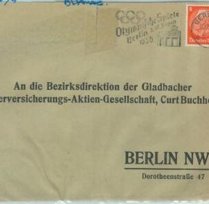 68269 - GERMANY - POSTAL HISTORY - COVER: 10.6.1936 Olympic postmark: BERLIN w 9