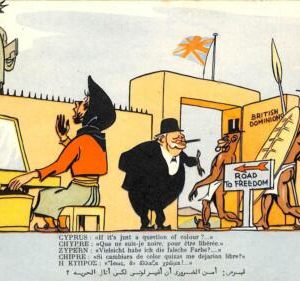 ac9536 - CYPRUS -  VINTAGE POSTCARD -    - Humor SATIRE   1956