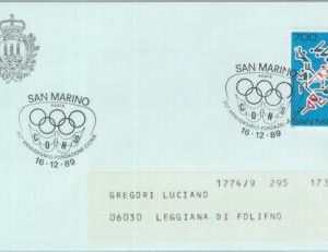 89799 - SAN MARINO - Postal History - SPECIAL POSTMARK : OLYMPIC Games  1989