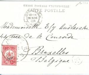71629 - GREECE Ottoman Empire - POSTAL HISTORY - POSTCARD from RHODUS to BELGIUM