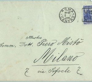 67301 - ITALY - Postal History - COVER - LEONARDO da VINCI single stamp on COVER