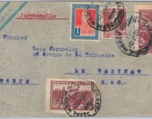 65393 - ARGENTINA - Postal History -  AIRMAIL COVER to  FRANCE 1932 - FLAGS