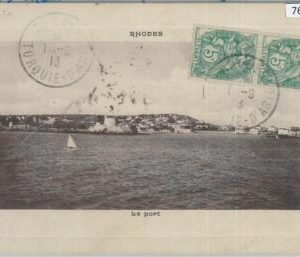 76140 - FRENCH LEVANTE - POSTAL HISTORY -  POSTCARD from RHODES Turkie D'Asie!