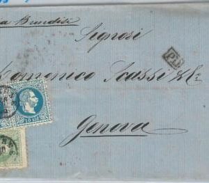 66021 - AUSTRIAN LEVANT -  POSTAL HISTORY -  COVER postmark LLOYD  SMIRNA 1873