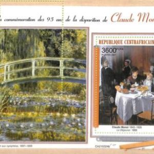 A7634 - CENTRAFRICAINE- ERROR MISPERF Stamp Sheet - 2021 - ART MONET