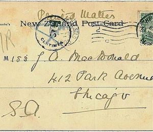 POSTAL HISTORY -  New Zealand : Postcard from CHRISTCHURCH  to  USA 1907 - TAXED