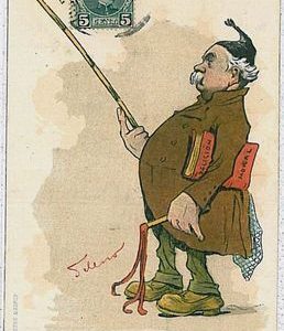 34588 - España Spain - Postcard POSTAL ANTIGUA - POLITICA satirica: SILENO #  7