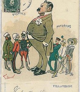 34589 - España Spain - Postcard POSTAL ANTIGUA - POLITICA satirica: SILENO #  4