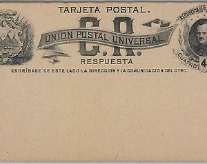 39597 - COSTA RICA -  POSTAL STATIONERY CARD:  Higgings & Gage # 2 - DOUBLE CARD